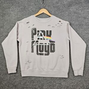 Rock Icon: Distressed Pink Floyd "Dark Side of the Moon" Crewneck Sweater